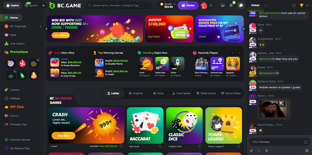Experience Thrilling Gaming at BCGame.vc Casino